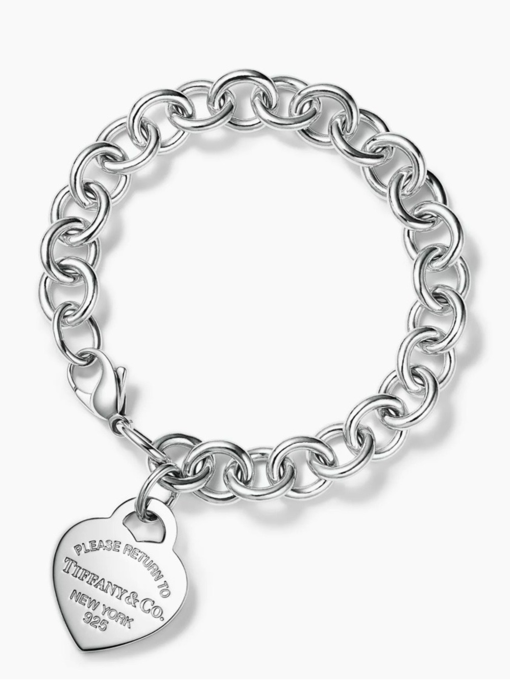Tiffany & Co. Return to Tiffany Heart Tag Charm Bracelet in Silver